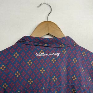 William Murray Shirt Men's 2XL Button Up Geometric Lightweight Collared golf